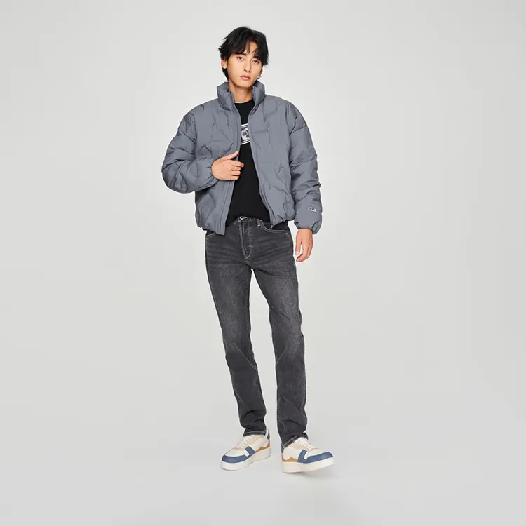Lee Puffer Jackets Men Blue Gray-2