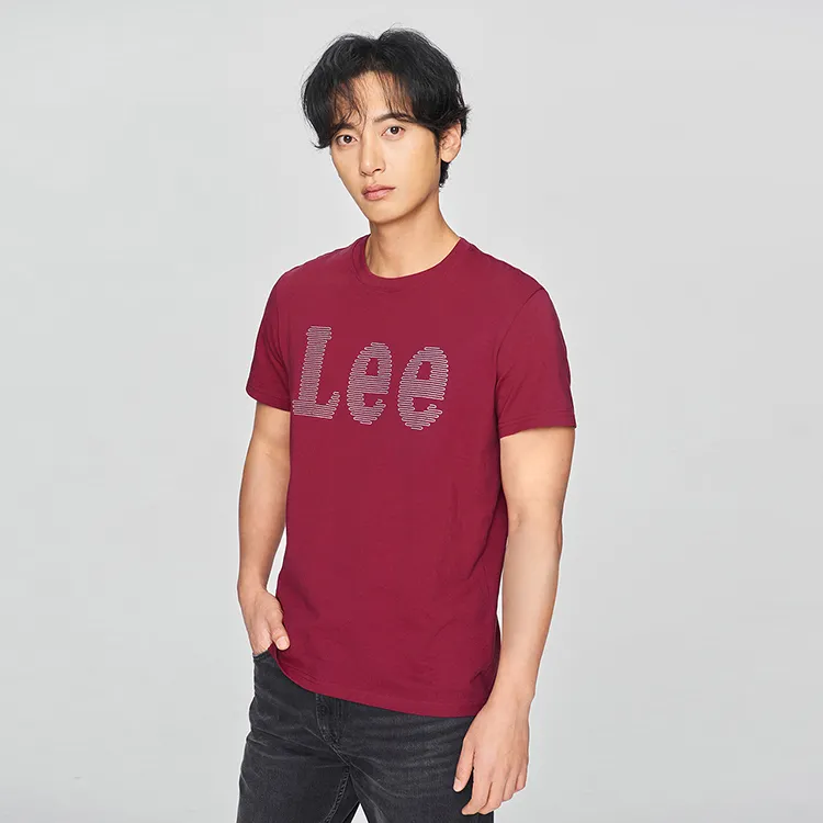 Lee T Shirts Men Burgundy-4