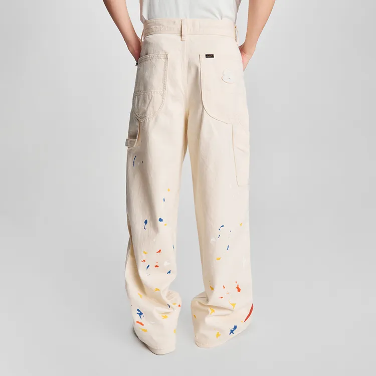 Melting Sadness X Lee Casual Pants Unisex Ivory-6
