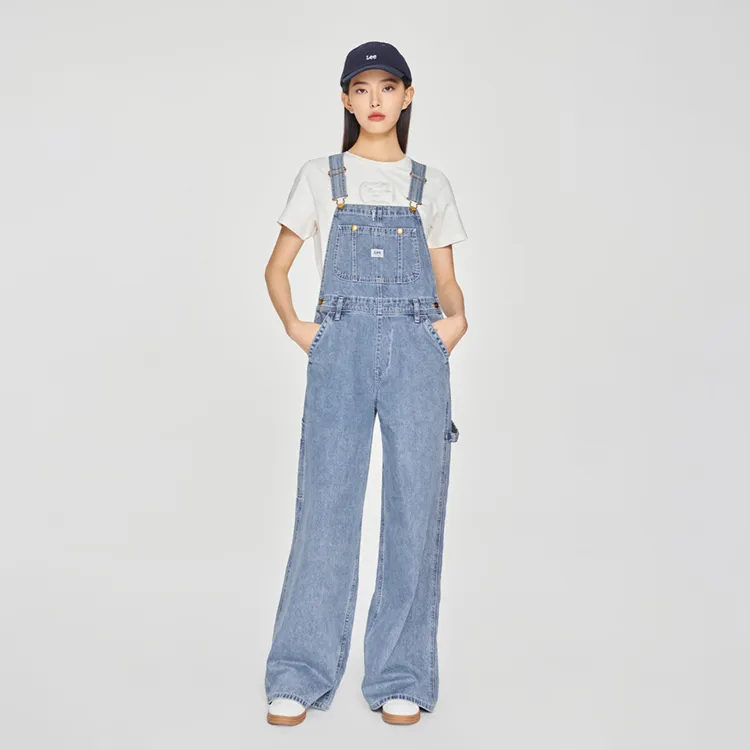 Lee Overalls Women's Medium Light Blue-3