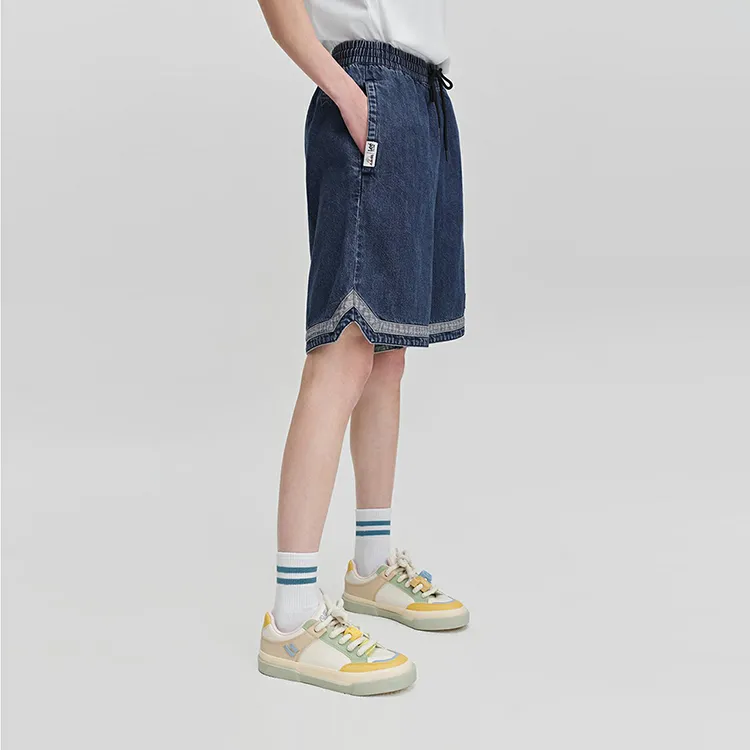 Lee Little Liu Duck Co branded Model Denim Shorts Unisex Medium Blue-4