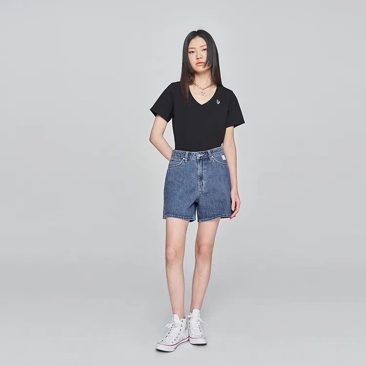 Lee Denim Shorts Women's Medium Blue-2