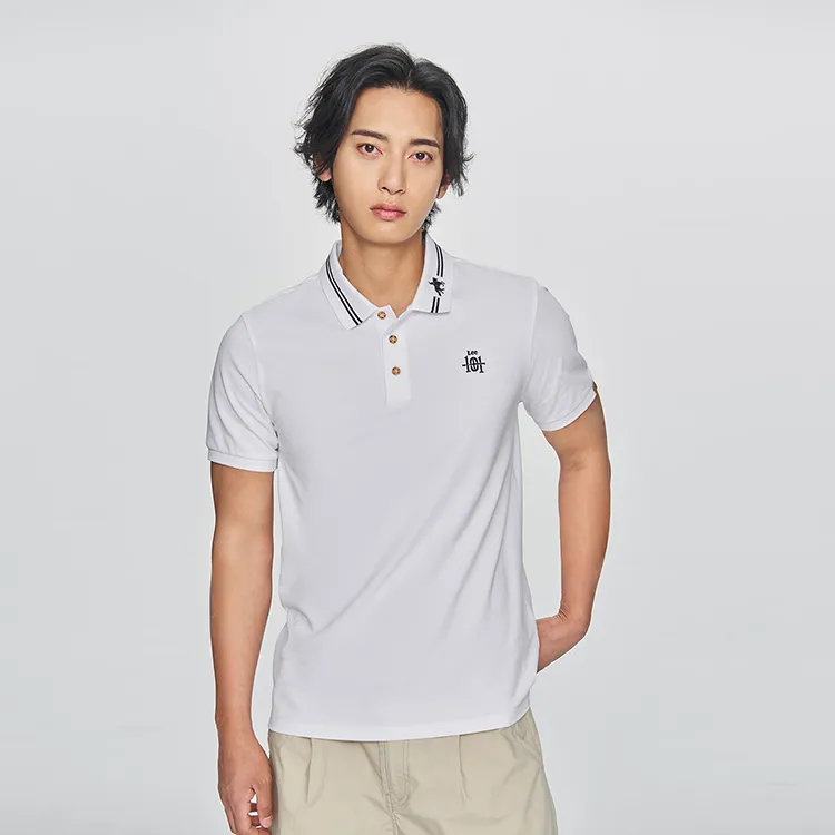 Lee Polo Shirts Men White-3
