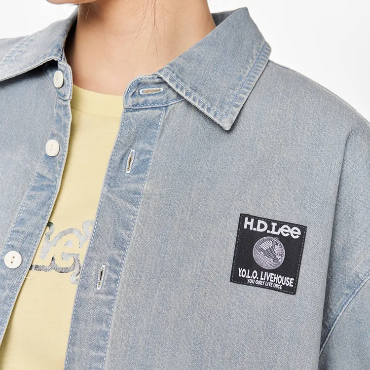 Lee SS25 Shirt Unisex Vintage Light Blue-2