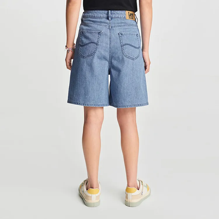 Lee Denim Shorts Women's Light Blue-4