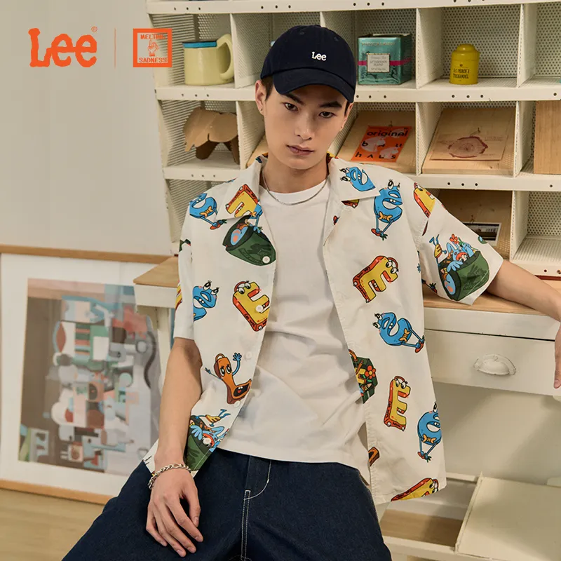 Melting Sadness X Lee Shirts Unisex White-3
