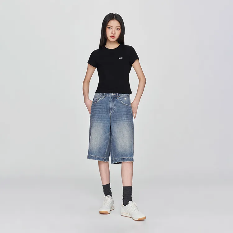 Lee Denim Shorts Women's Medium Blue-2