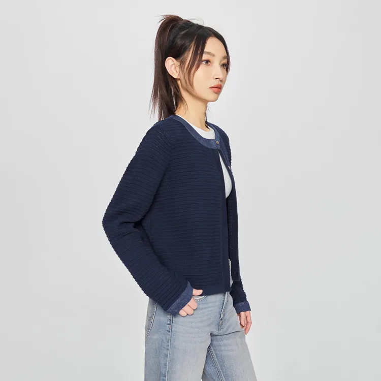 Lee SS25 Sweater Women's Navy Blue-3