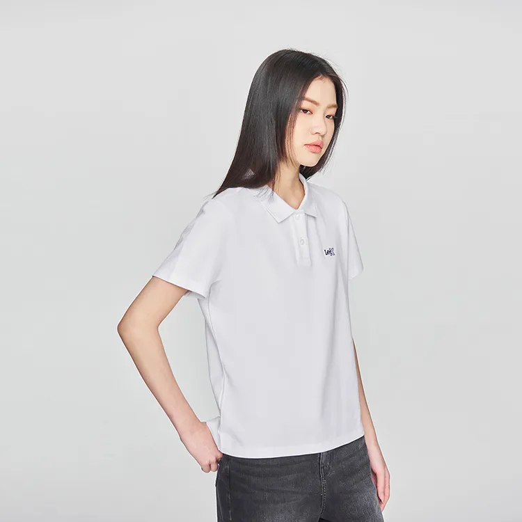 Lee SS25 Polo Shirt Women's White-4