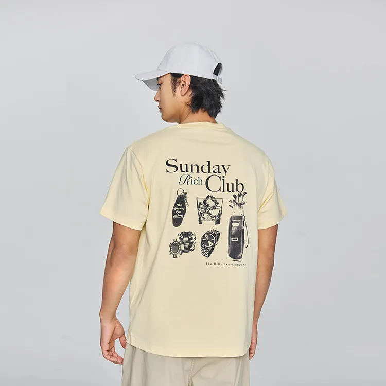 Lee T Shirts Men Yellow-6
