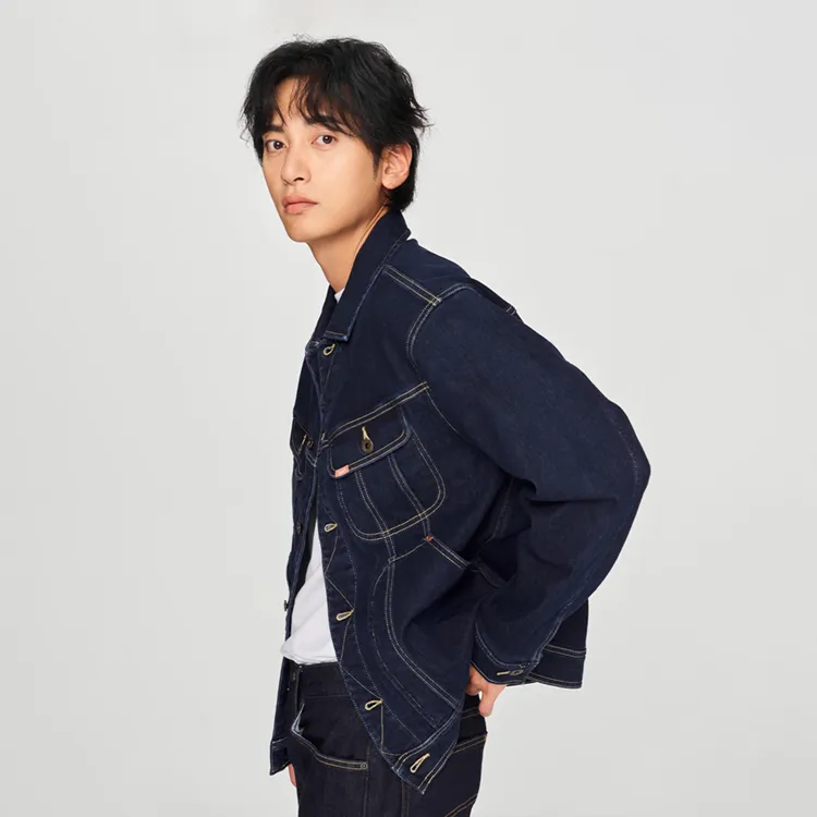 Lee Denim Jackets Men Dark Blue-5