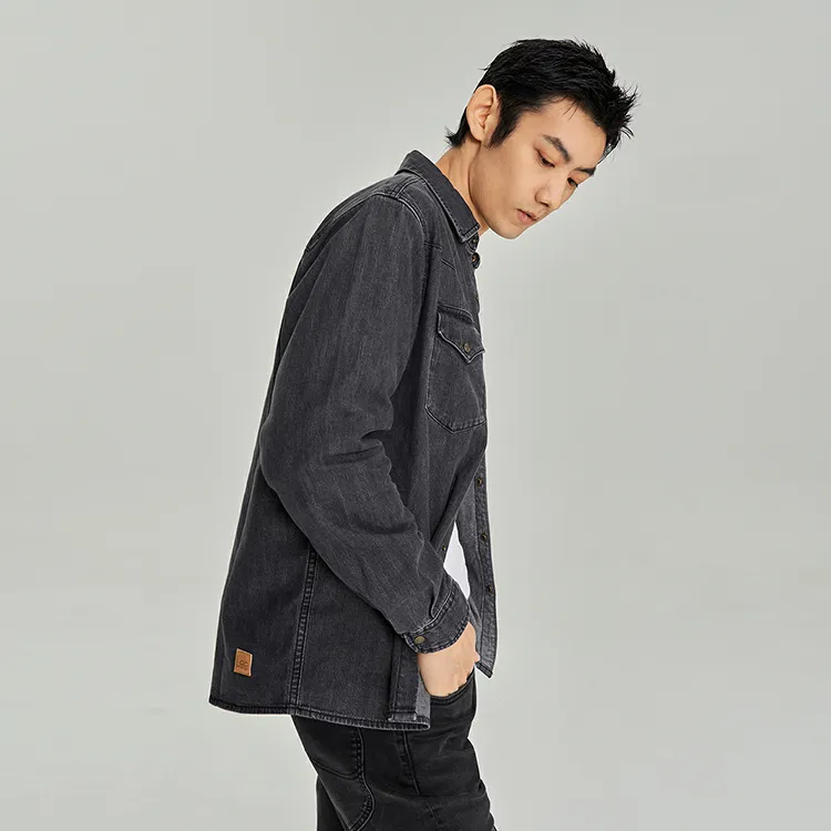 Lee Shirts Men Black Gray Color-3
