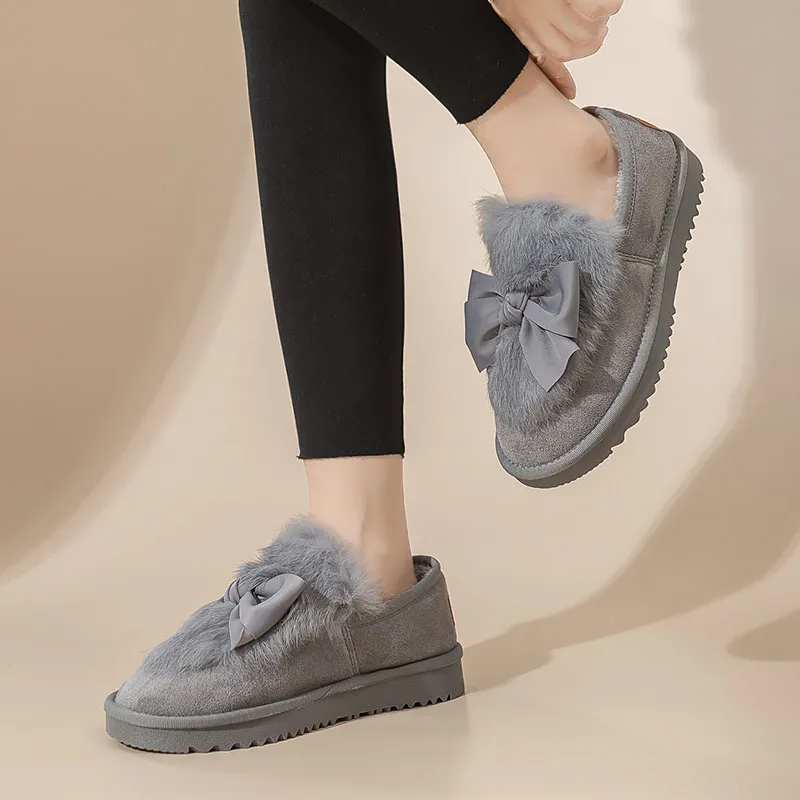 Warrior Warrior Warm Wear Resistant Slip Resistant Short Snow Boots Women's Gray-6