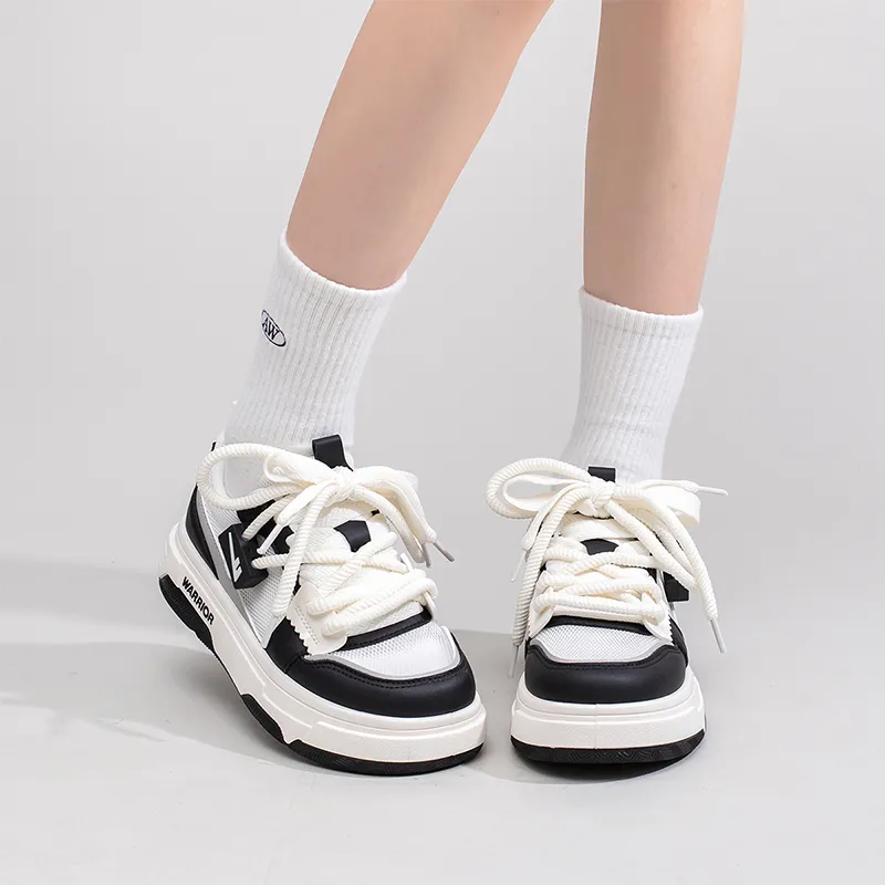 Warrior Abrasion Resistant Low Top Casual Shoes Women's White Black-6
