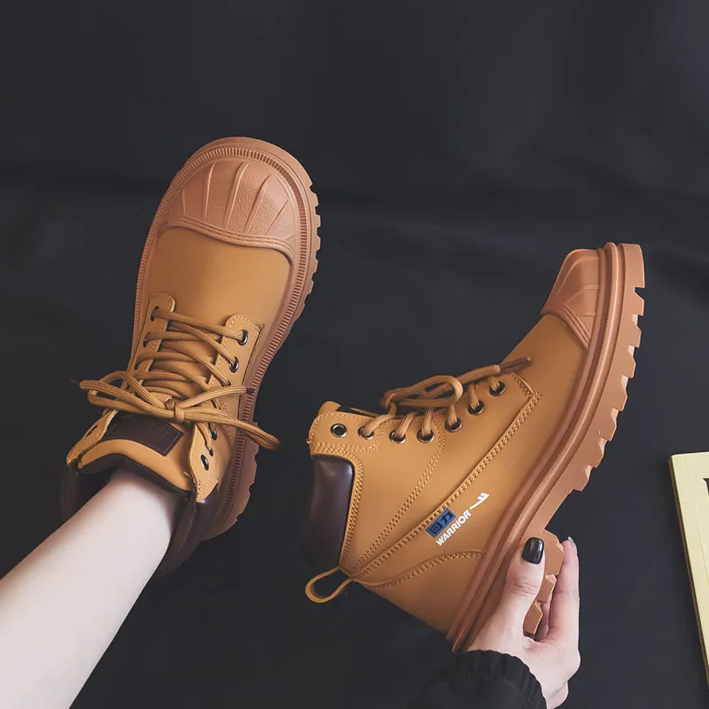 Warrior Short Martin Boot Women's Yellow Brown-5