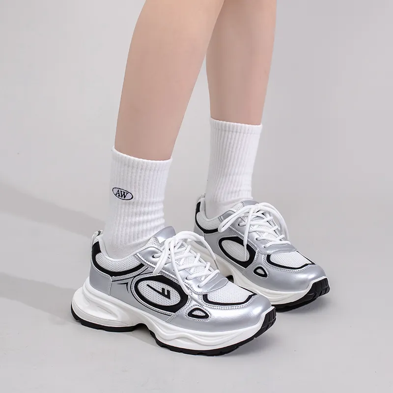 Warrior Wear resistant Non slip And Breathable Low Top Chunky Sneakers Women's-6