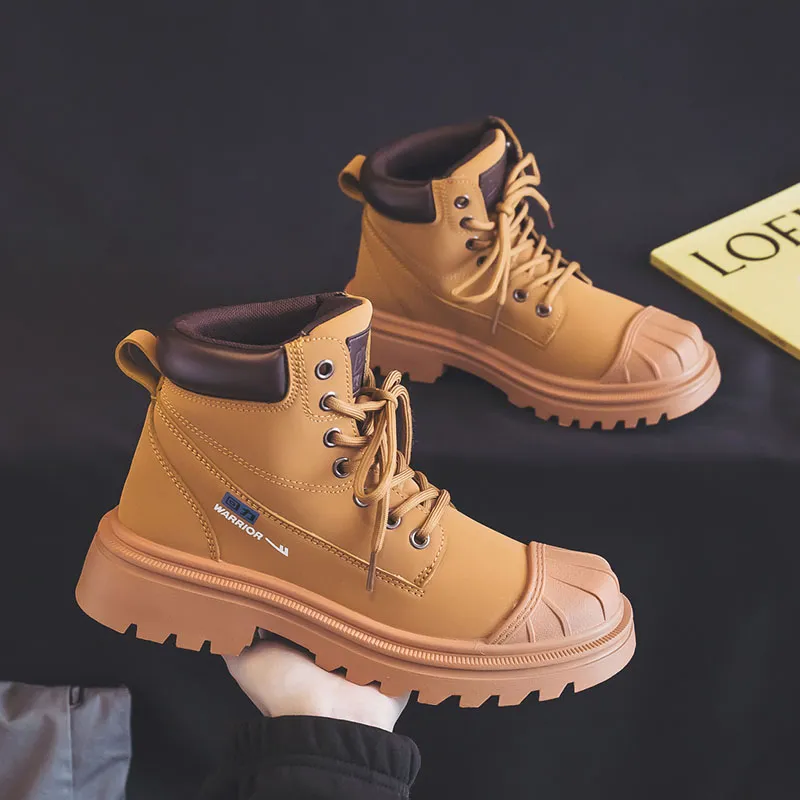 Warrior Short Martin Boot Women's Yellow Brown-9