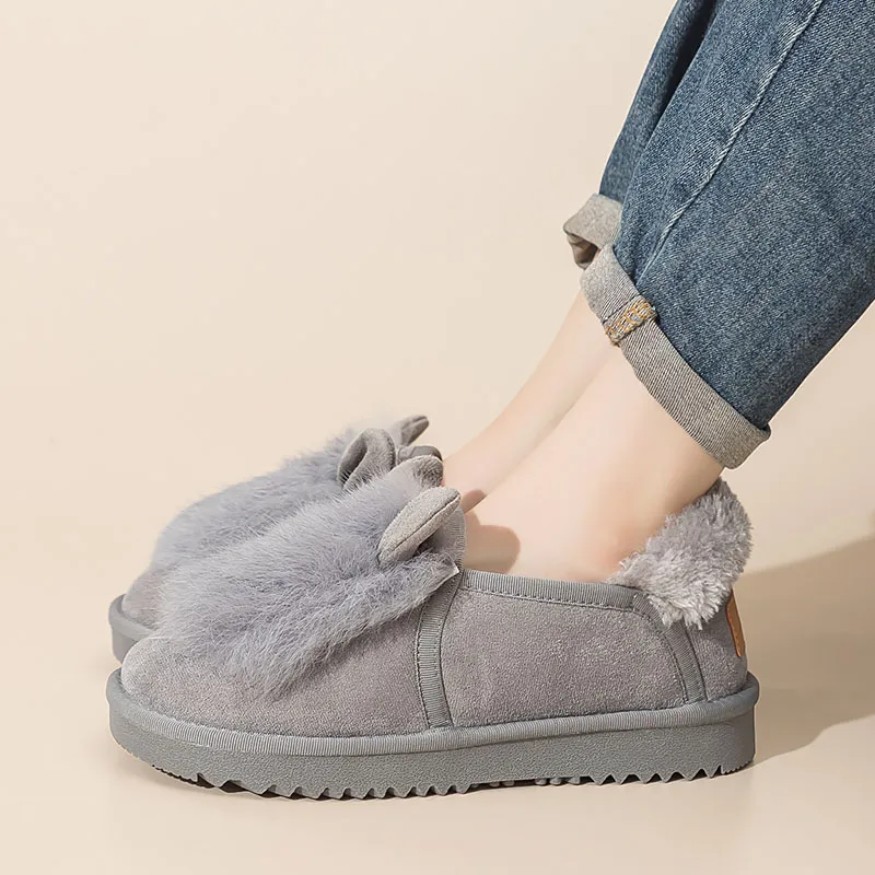 Warrior Warm Wear Resistant Slip Resistant Short Snow Boots Women's Gray-5