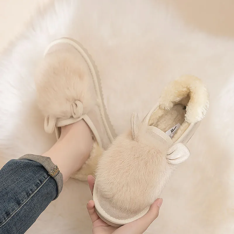 Warrior Warm Wear Resistant Slip Resistant Short Snow Boots Women's Beige-8