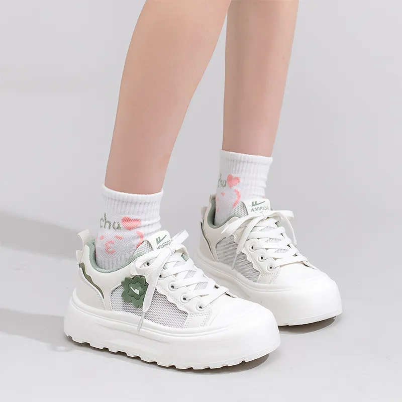 Warrior Abrasion Resistant Low Top Casual Shoes Women's Beige Green-5