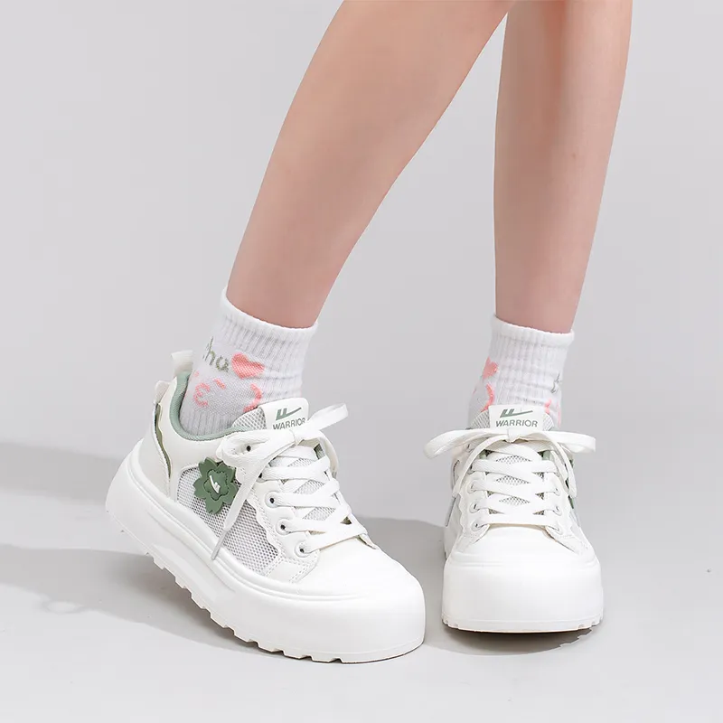 Warrior Abrasion Resistant Low Top Casual Shoes Women's Beige Green-6
