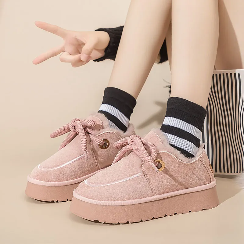Warrior Warm Wear Resistant Slip Resistant Short Snow Boots Women's Pink-8