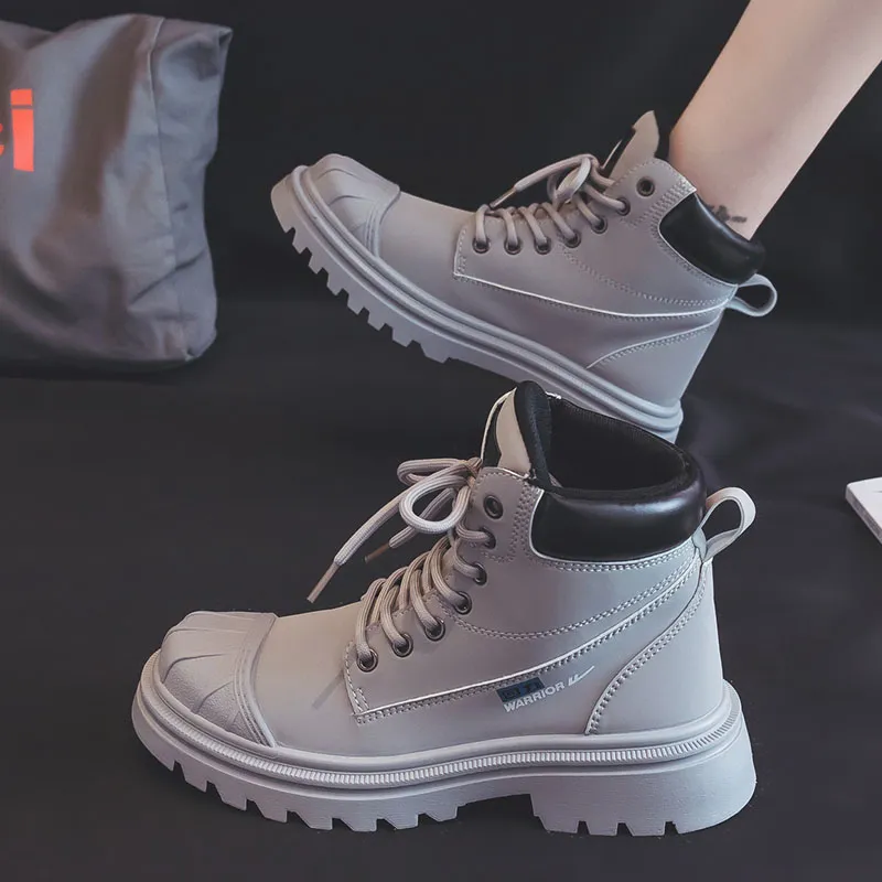Warrior Short Martin Boot Women's Gray Black-6