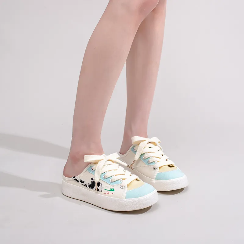 Warrior Abrasion Resistant Slip Resistant Closed Toe Slippers Women's Beige Cyan Black-7