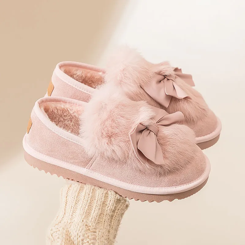 Warrior Warm Wear Resistant Slip Resistant Short Snow Boots Women's Pink-6