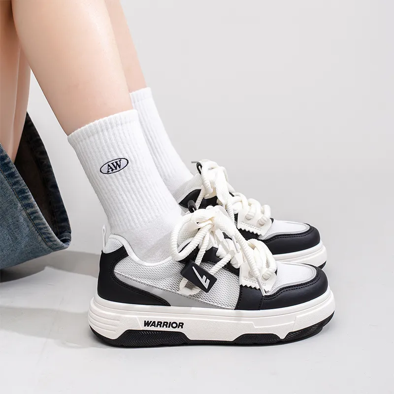 Warrior Abrasion Resistant Low Top Casual Shoes Women's White Black-7