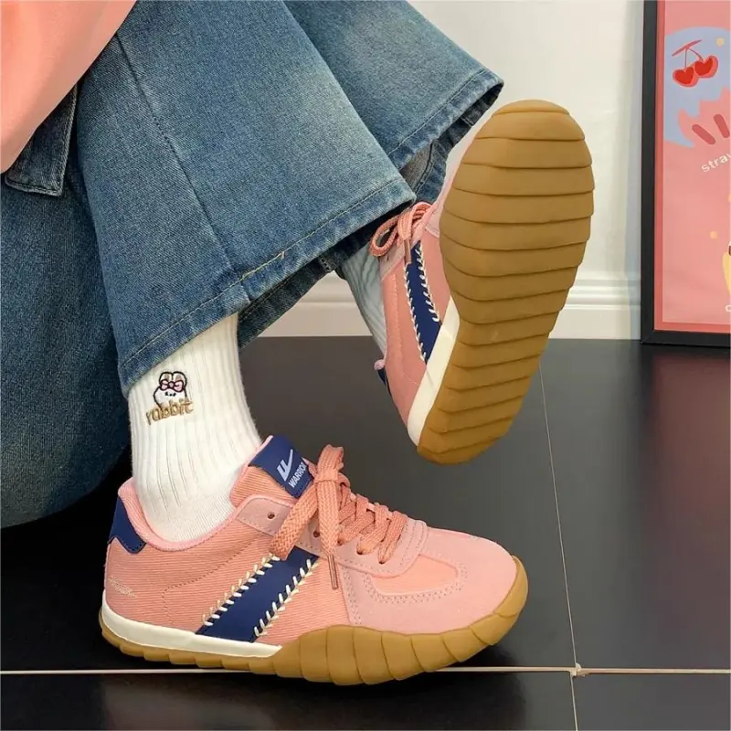 Warrior Warrior Height Increasing Lightweight Low Top Canvas Shoes Women's Pink Dark Blue-9