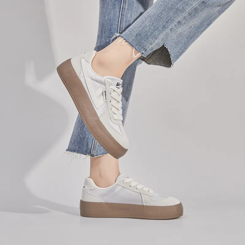 Warrior Breathable And Slip Resistant Low Top Canvas Shoes Women's Gray Silver Beige-6
