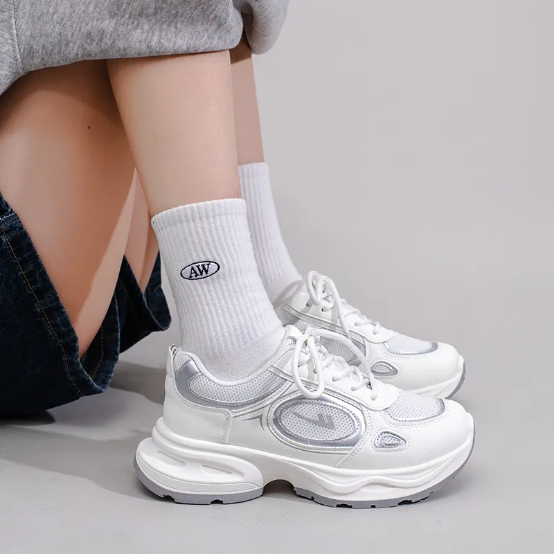 Warrior Wear resistant Non slip And Breathable Low Top Chunky Sneakers Women's-14