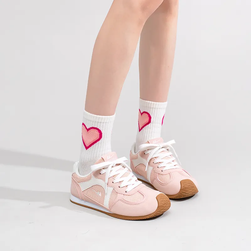 Warrior Abrasion Resistant Low Top Casual Shoes Women's Pink Beige-5