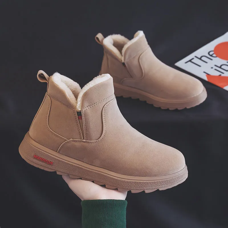 Warrior Warrior Warm Wear Resistant Slip Resistant Short Snow Boots Women's Beige-9