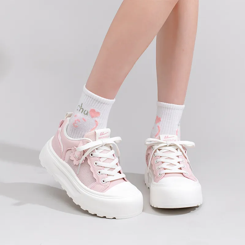 Warrior Abrasion Resistant Low Top Casual Shoes Women's Pink-6
