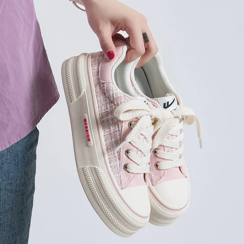 Warrior Wear Resistant Low Top Canvas Shoes Women's Pink-8