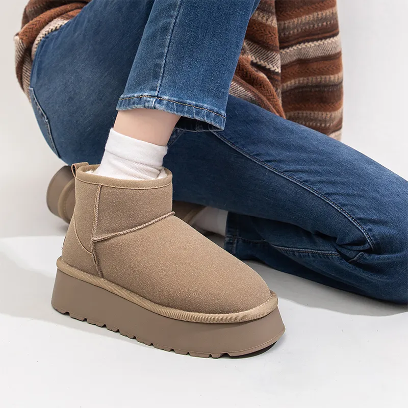 Warrior Warrior Wear Resistant Crew Snow Boots Women's Khaki-7