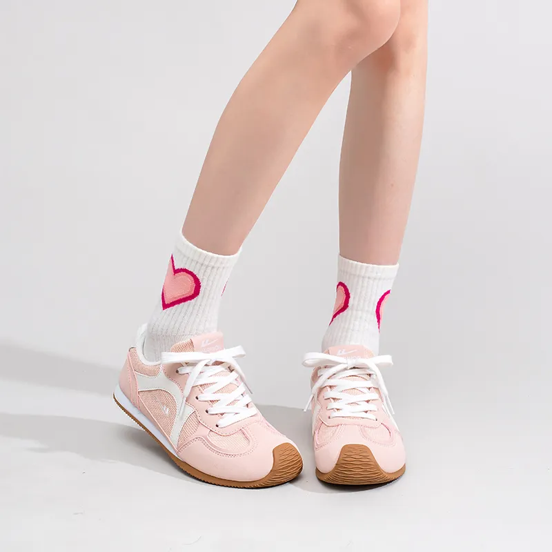 Warrior Abrasion Resistant Low Top Casual Shoes Women's Pink Beige-6