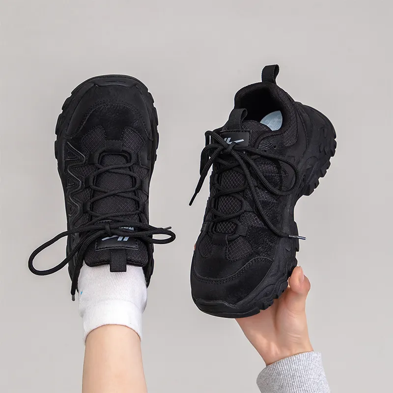 Warrior Warrior Chunky Sneakers Lightweight Low Top Casual Shoes Women's Black 1.0-5