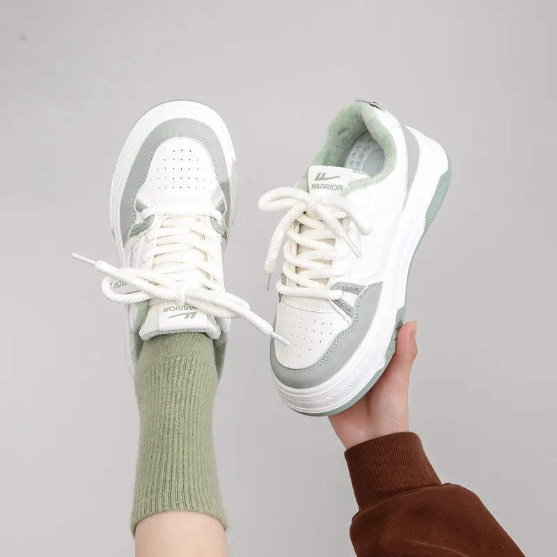 Warrior Warrior Skateboard Shoes Women's Beige Green-7