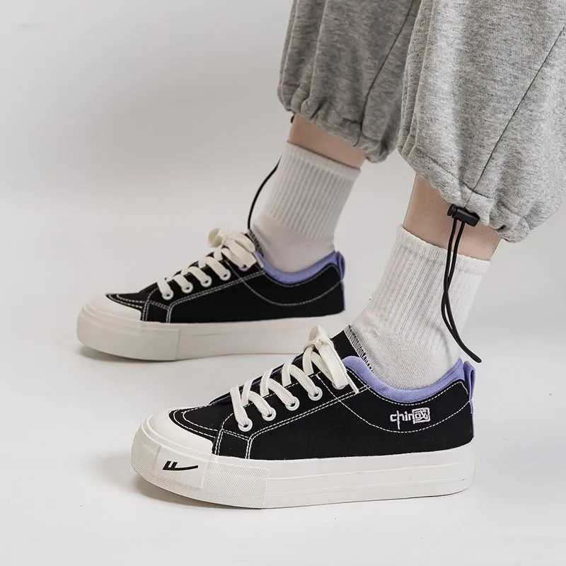 WARRIOR Canvas Shoes Women's Low Top Black-7