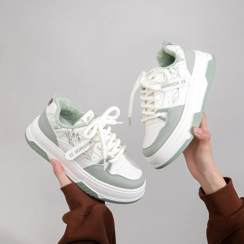 Warrior Warrior Skateboard Shoes Women's Beige Green-5
