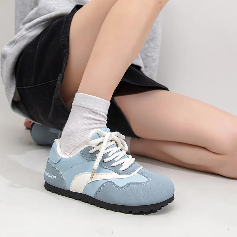 Warrior Warrior Fleece Lined Thin Fleece German Army Trainers Lightweight Low Top Casual Shoes Women's Blue 1.0-7