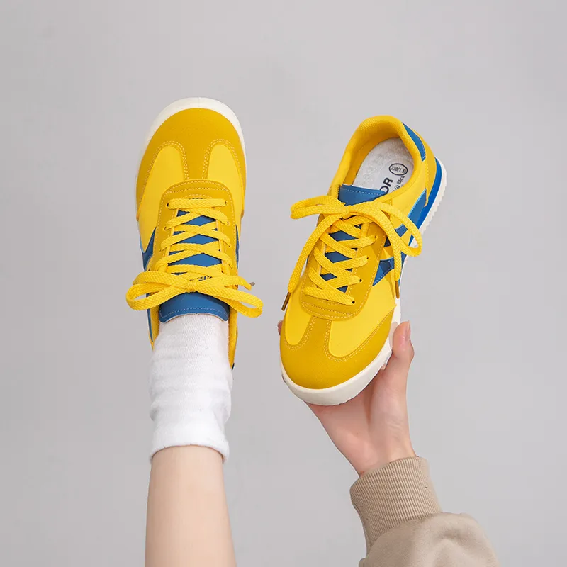 Warrior Warrior De Training Shoes Lightweight Low Top Casual Shoes Women's Yellow Royal Blue 1.0-4