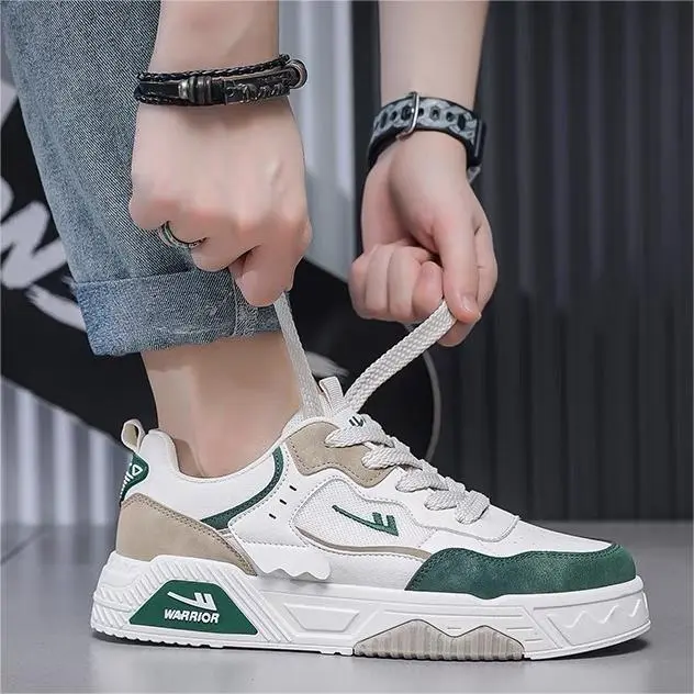 Warrior 1927 Wear-resistant And Lightweight Low-Top Skateboard Shoes Men's Beige Khaki Green-8