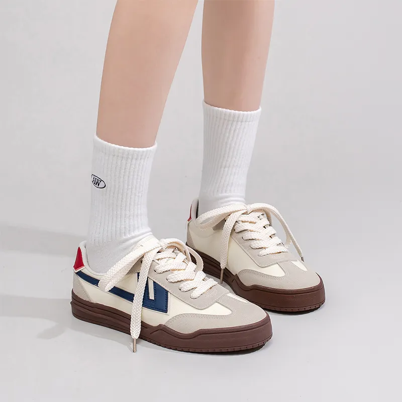 Warrior Abrasion Resistant Slip Resistant Low Top Canvas Shoes Women's Beige Gray Dark Blue-5