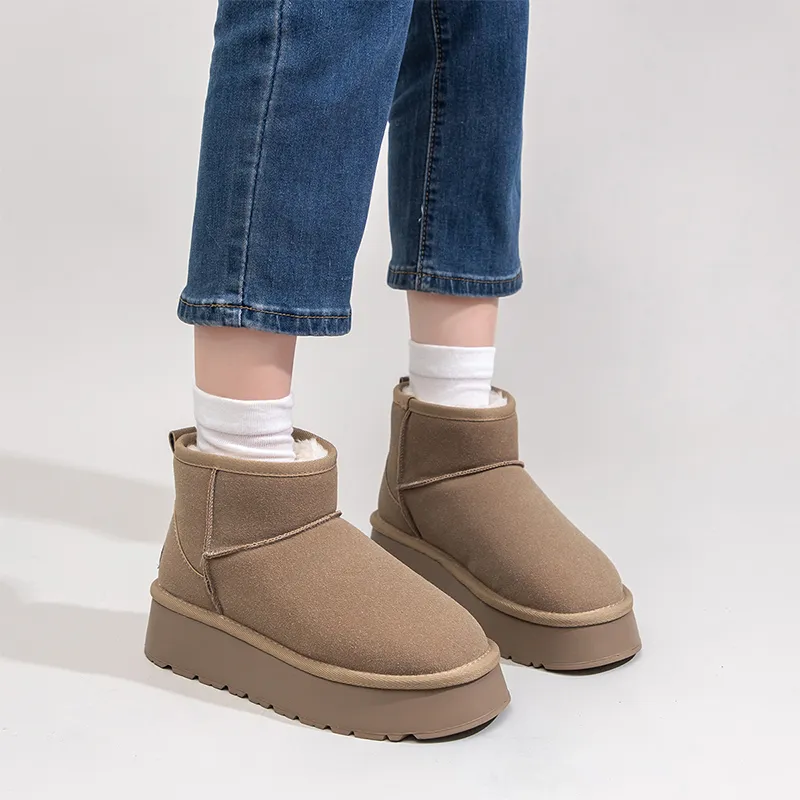Warrior Warrior Wear Resistant Crew Snow Boots Women's Khaki-6