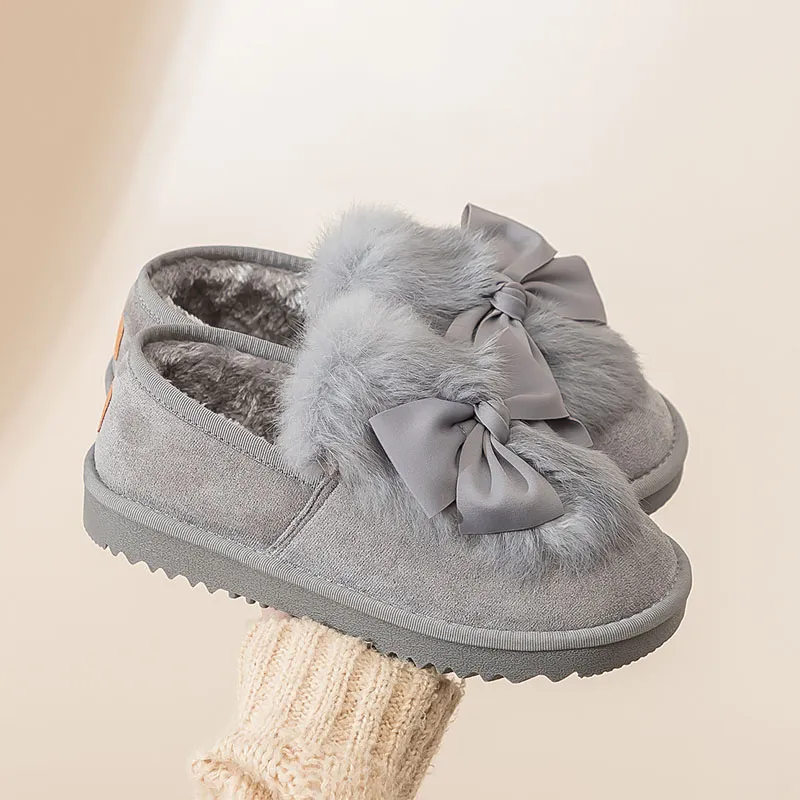 Warrior Warrior Warm Wear Resistant Slip Resistant Short Snow Boots Women's Gray-7