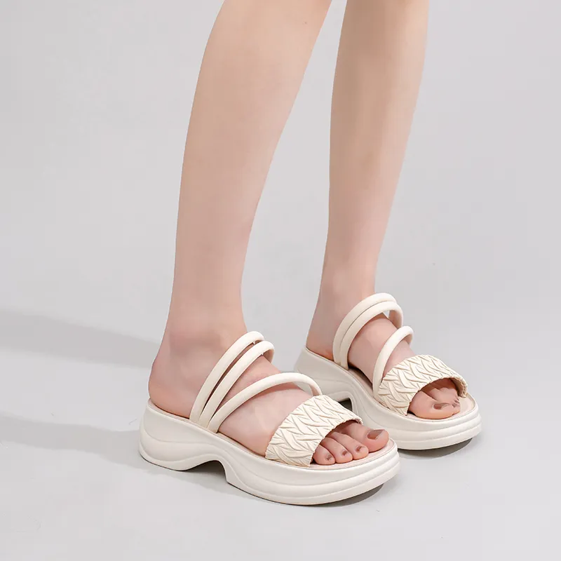 Warrior One Strap Sandals 3cm Women's Beige-6